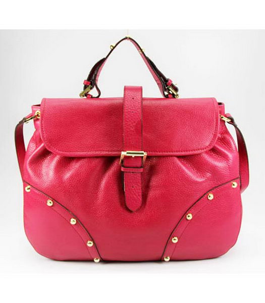 Mulberry in pelle lucida Lizzie Satchel Fucsia